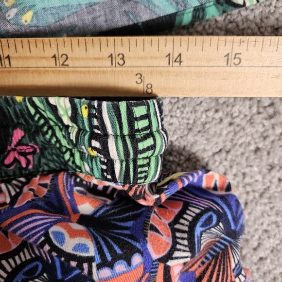 Anthropologie X Masha Volnova Pajama Set Womens Small Green Flannel Floral - Picture 5 of 16